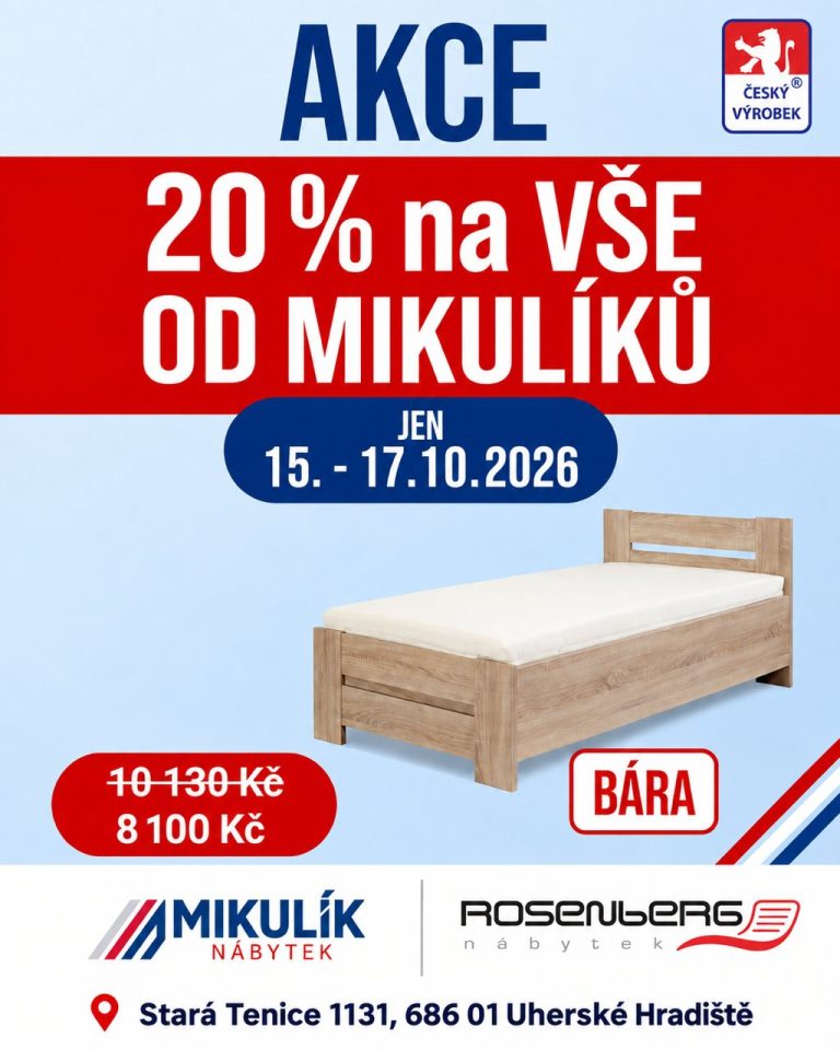 Postel Bára: 8 100 Kč místo 10 130 Kč